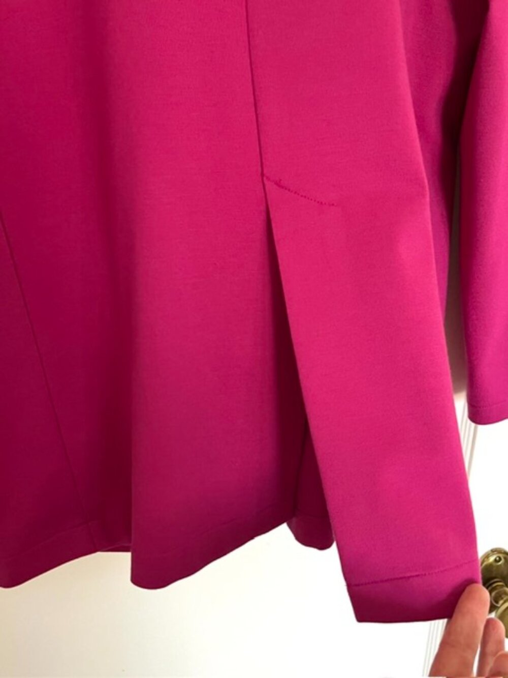 Ripley Rader Ponte Knit Oversized Blazer in Magenta | Size Large - Picture 8 of 10